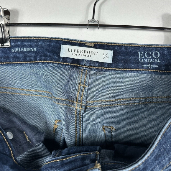Liverpool Los Angeles Girlfriend Size 8/29 Women's Basic Jeans Dark Blue Denim - Picture 4 of 8